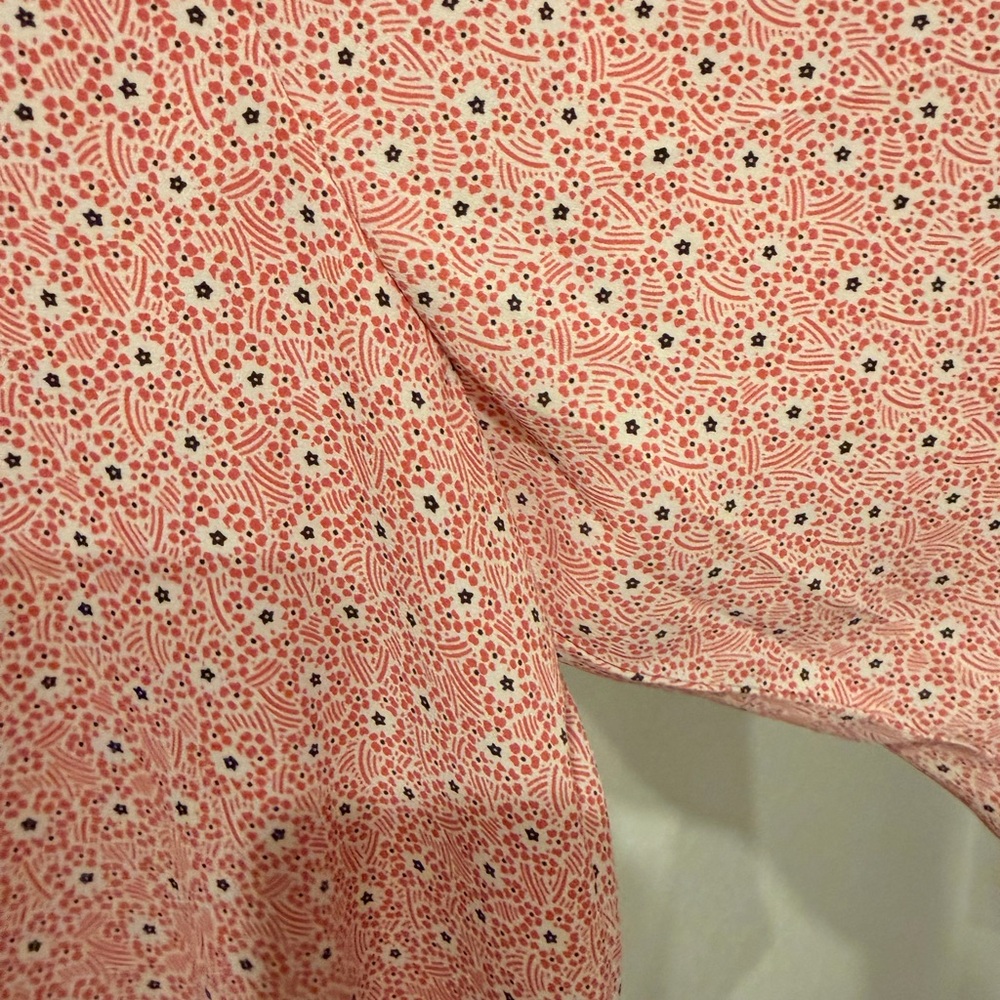 LOFT Red and White Floral Shirt